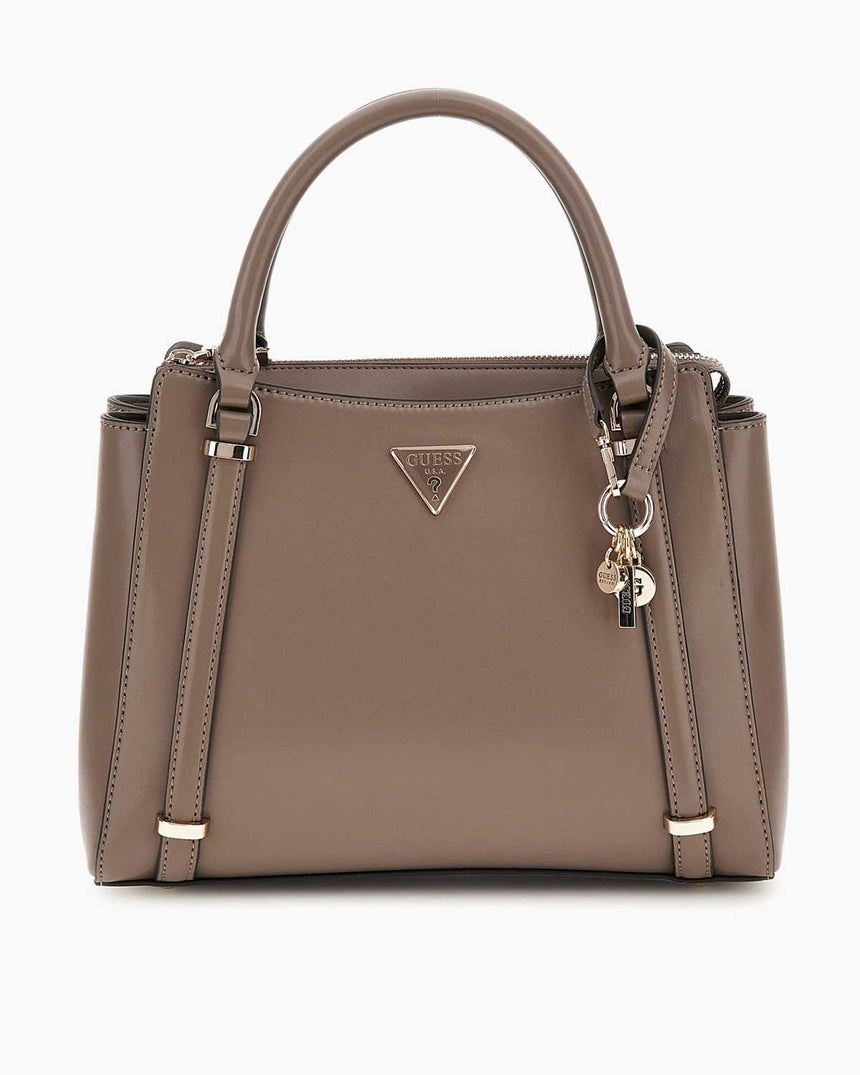 Guess Daryna Logolu Satchel El Çantası Dark Taupe