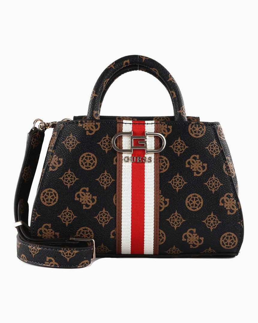 Guess Nelka Mini Satchel El Çantası Mocha Logo
