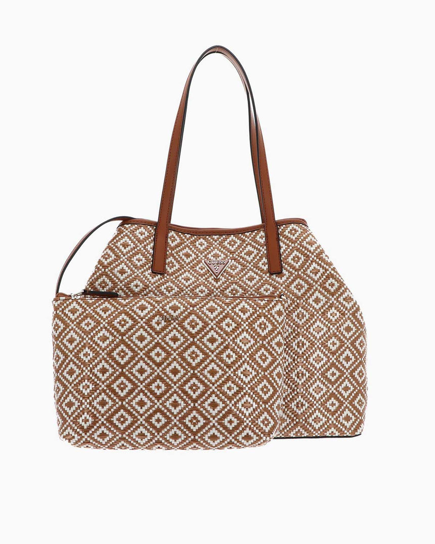 Guess Vikky Large Toto Omuz Çantası Cognac