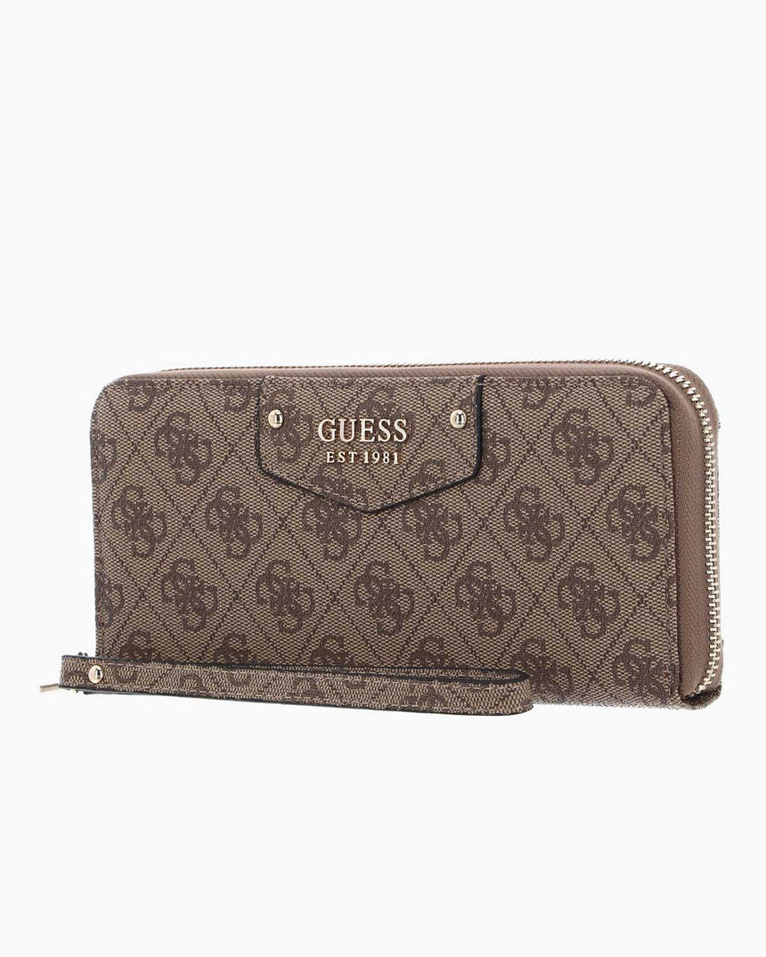 Guess Eco Brenton Monogram Cüzdan Latte Logo