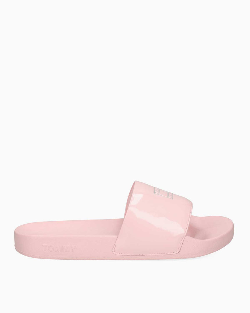 Tommy Hilfiger Bubble Bayrak Logolu Kadın Havuz Terlik Misty Pink