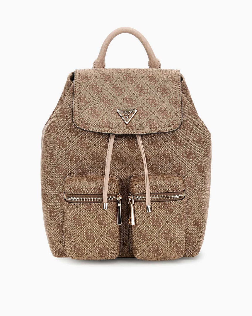 Guess Access Manhattan II Kadın Sırt Çantası Latte Logo