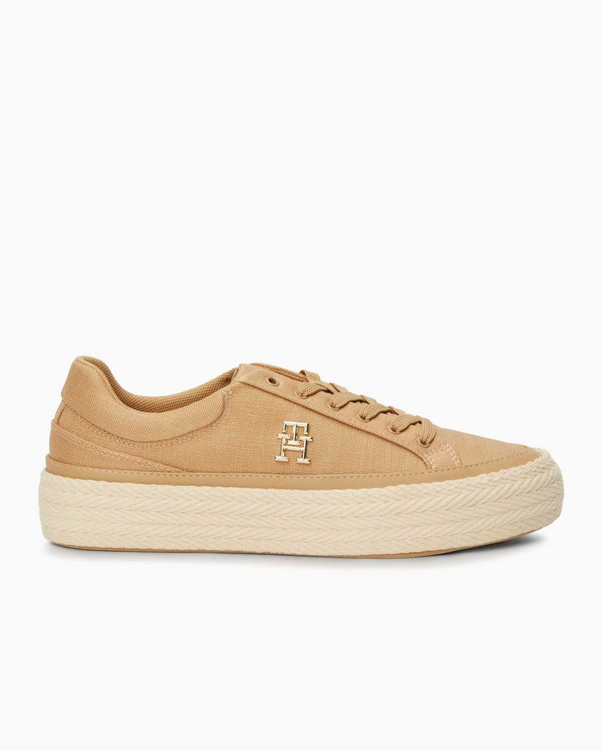 Tommy Hilfiger Linnen Low Top Sneaker Classic Khaki