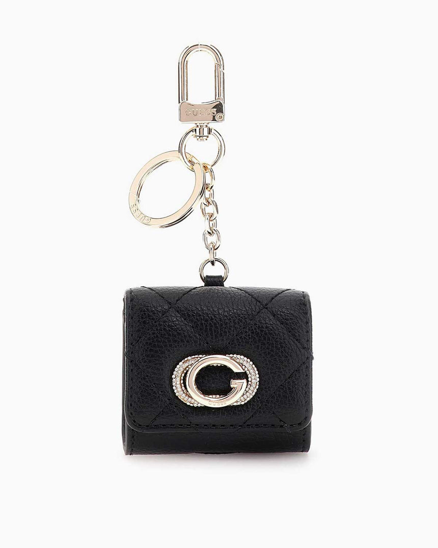 Guess Kulaklık Kılıfı ve Mini Kese Kadın Hediye Seti Black