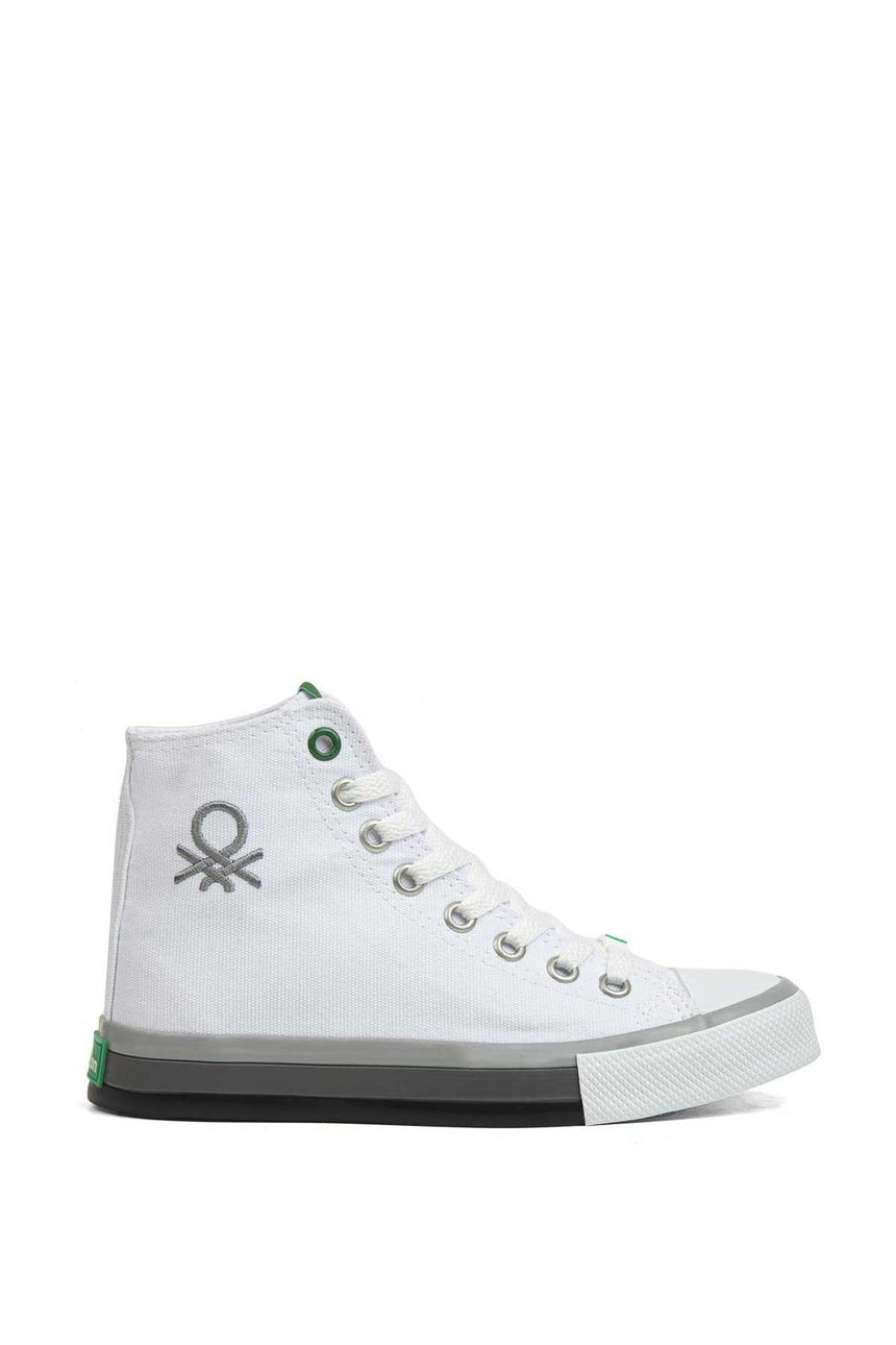 Benetton Kadın Sneakers Beyaz - Gri