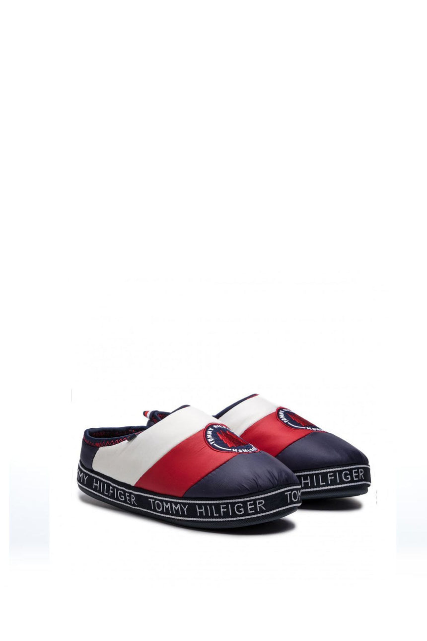 Tommy Hilfiger Womens Downslipper Patch Kadın Terlik Red