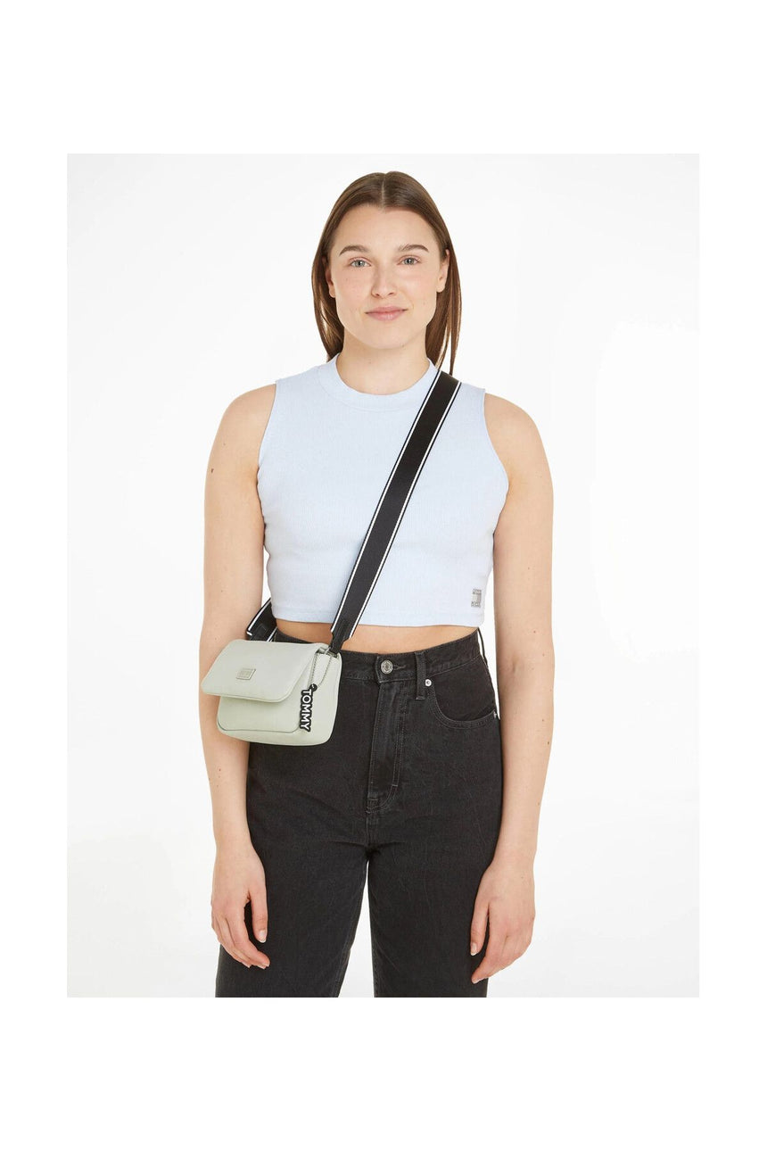 Tommy Hilfiger City Girl Small Flap Crossover Çapraz Askılı Çanta Grey