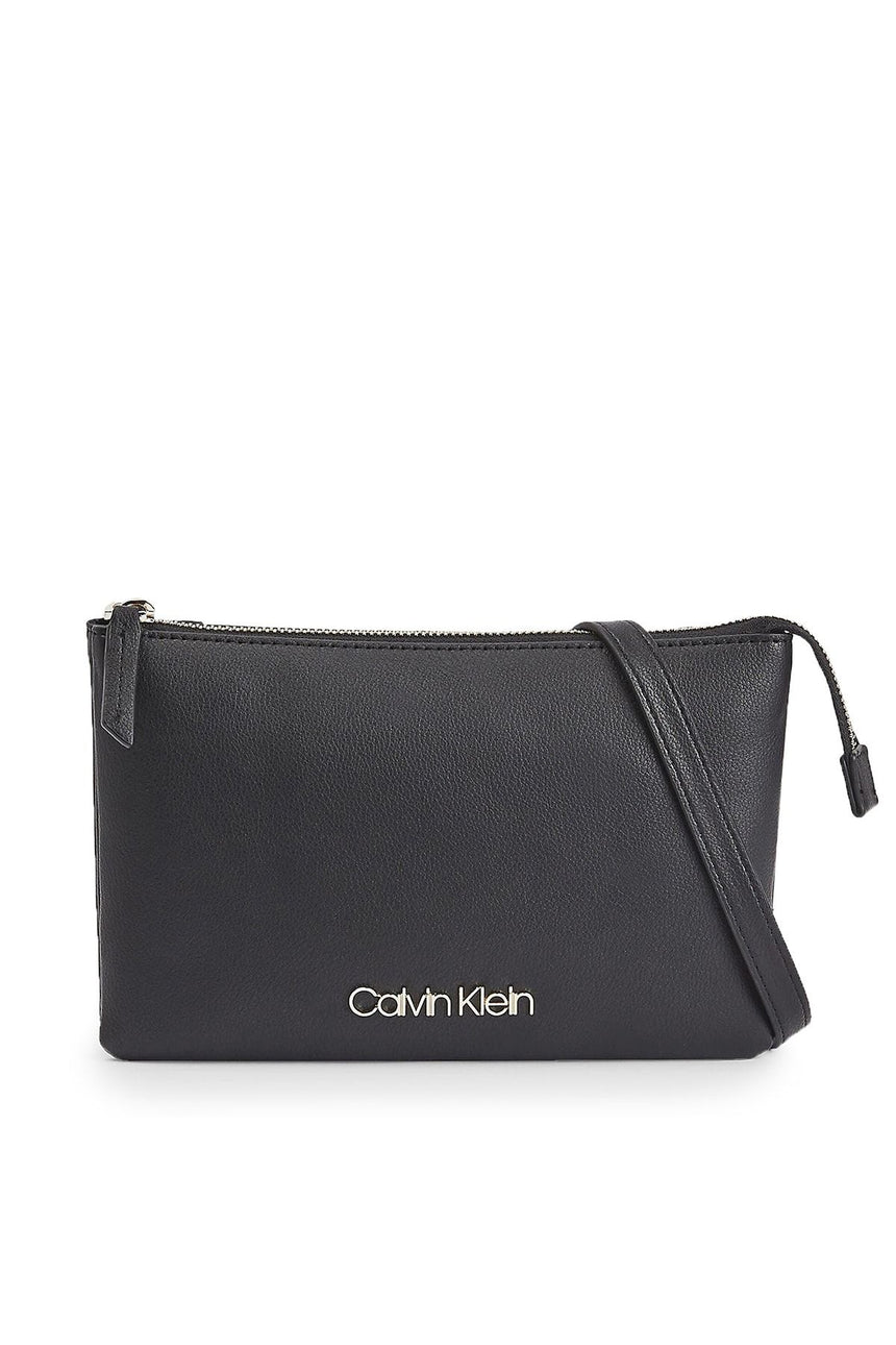 Calvin Klein Kadın Ew Crossbody Double Crossovers Çapraz Askılı Çanta Black