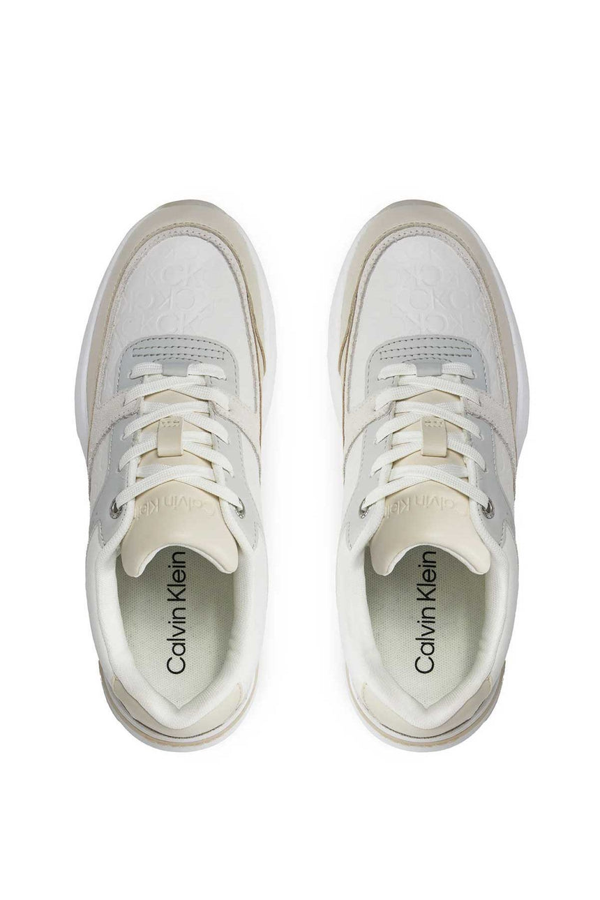 Calvin Klein Elevated Runner Mono Mix Sneakers Beige