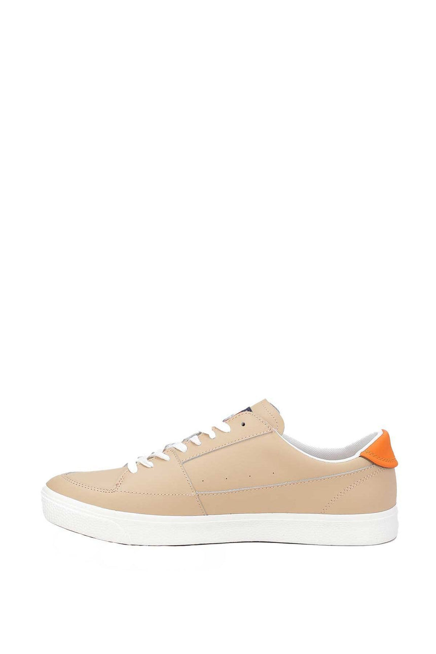 Tommy Hilfiger Vulcanized Leather Sneaker Beige
