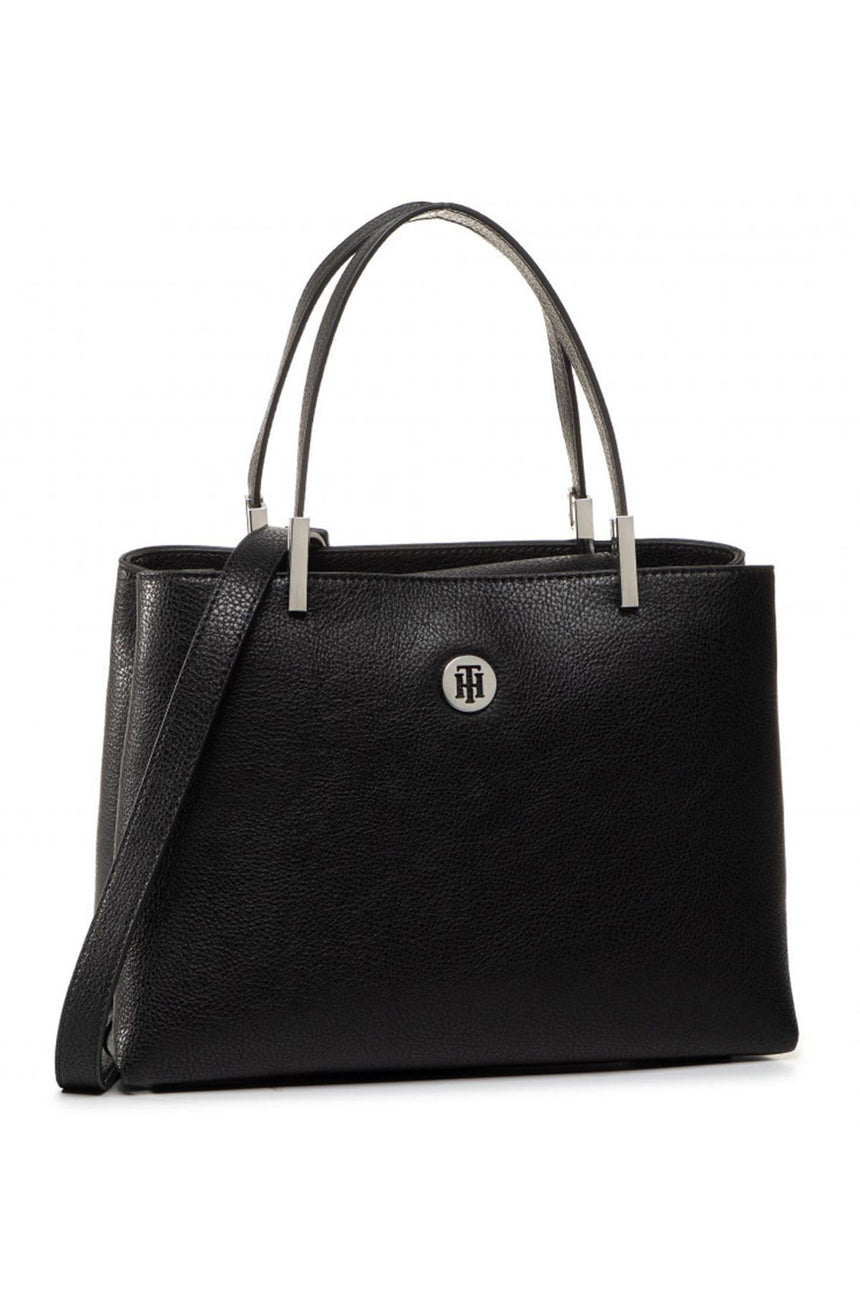 Tommy Hilfiger Core Med Satchel Kadın El Çantası Black
