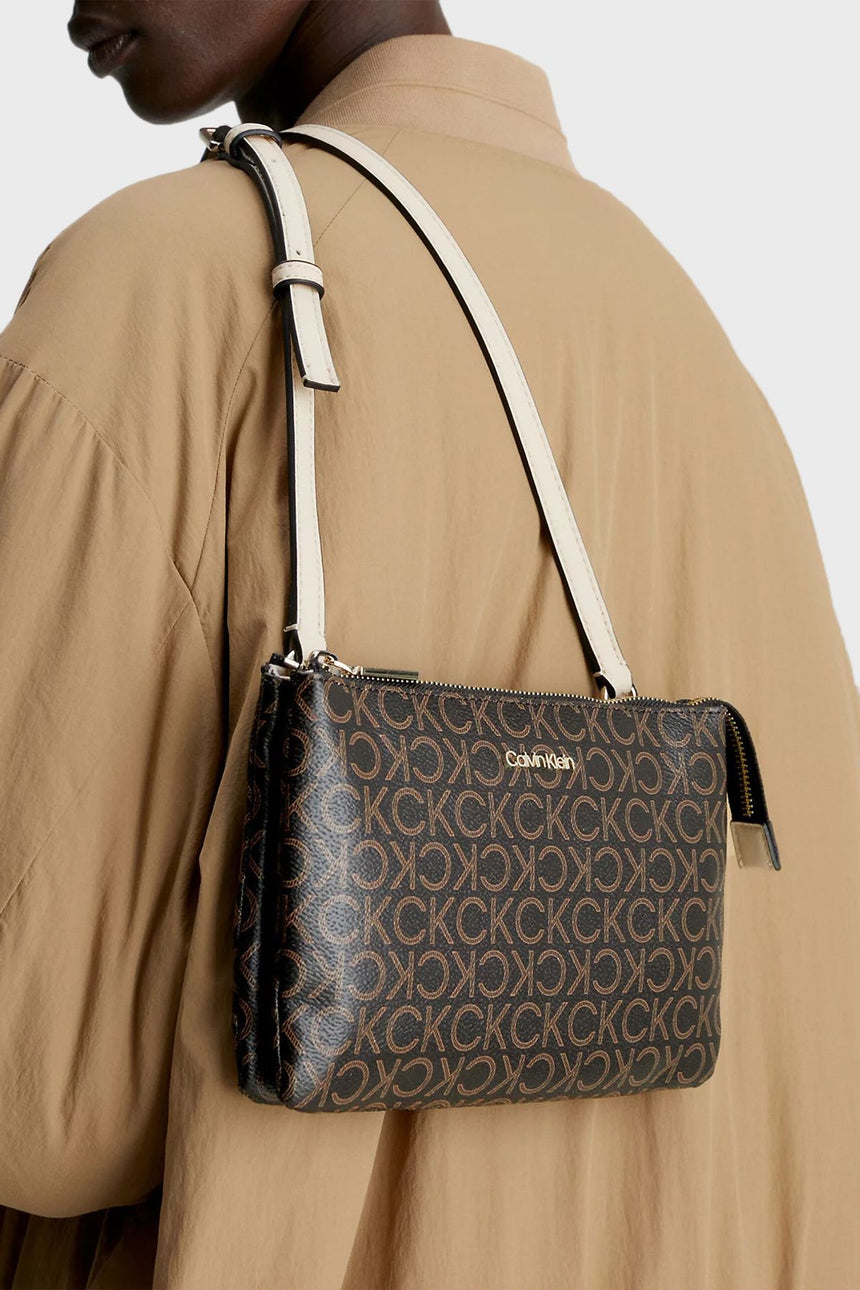 Calvin Klein Ck Must Ew Xbody Mono Çapraz Askılı Kadın Çantası Brown Mono