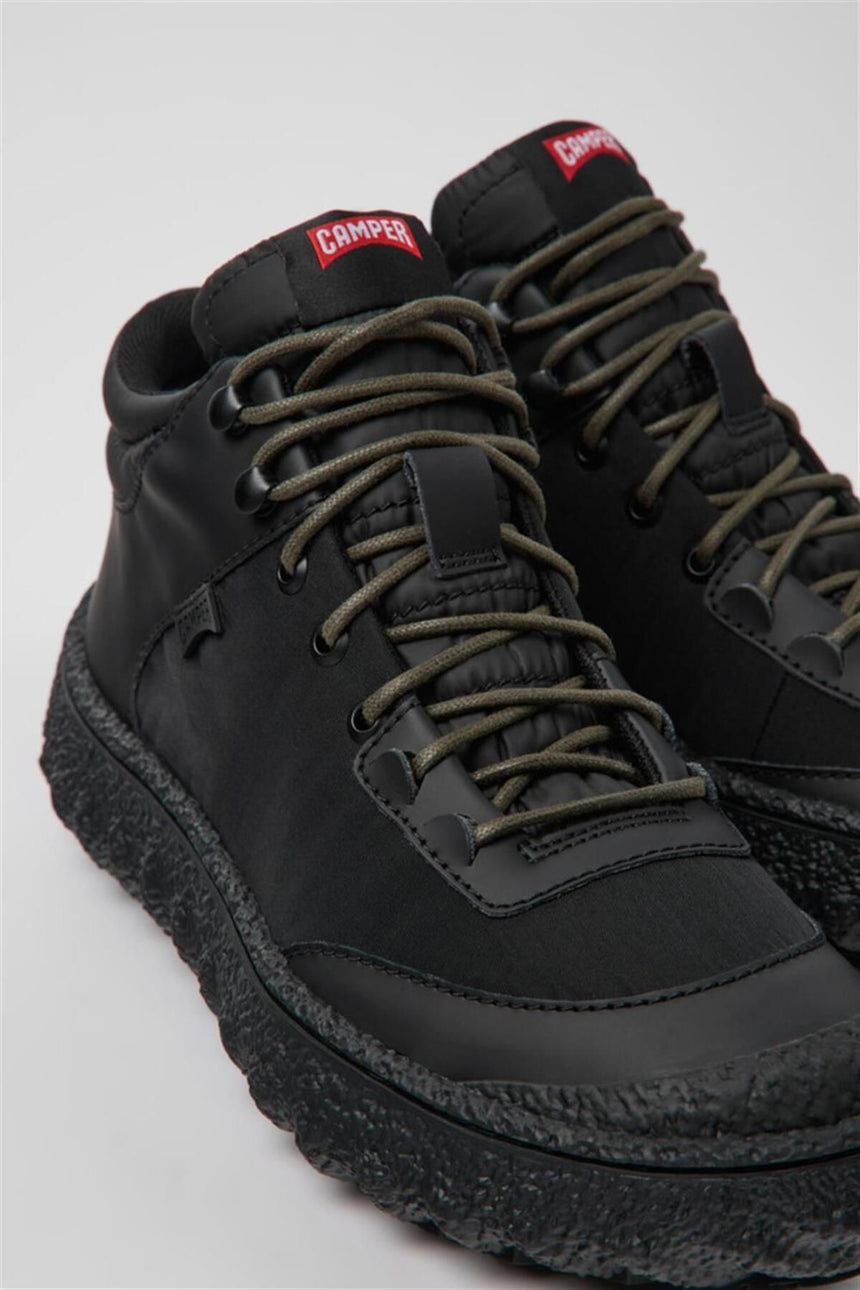 Camper Ground Lace Up Boot Siyah