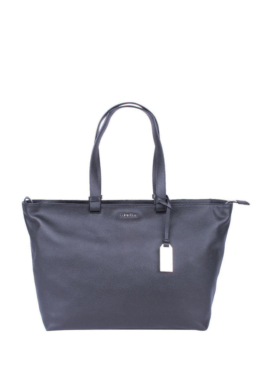 Calvin Klein Eo/ Pebble Leather Tote Kadın Omuz Çantası Black
