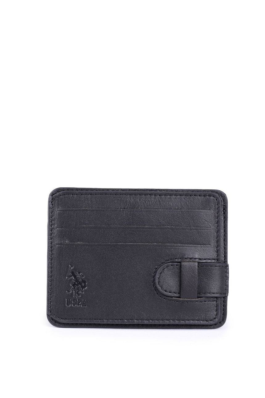 U.s Polo Assn Metal Logo Baskılı Erkek Kartlık Siyah