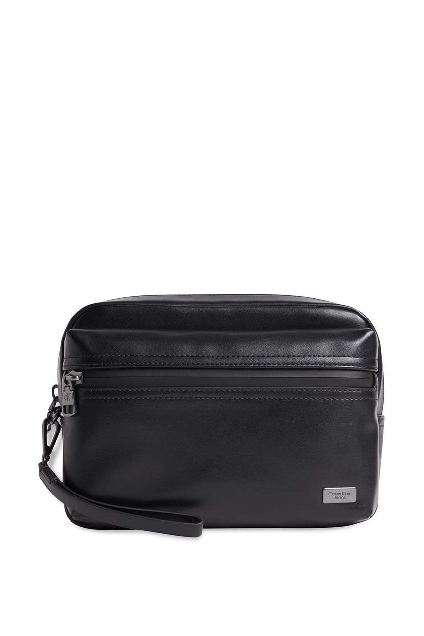 Calvin Klein Plaque Pouch Makyaj Çantası Black