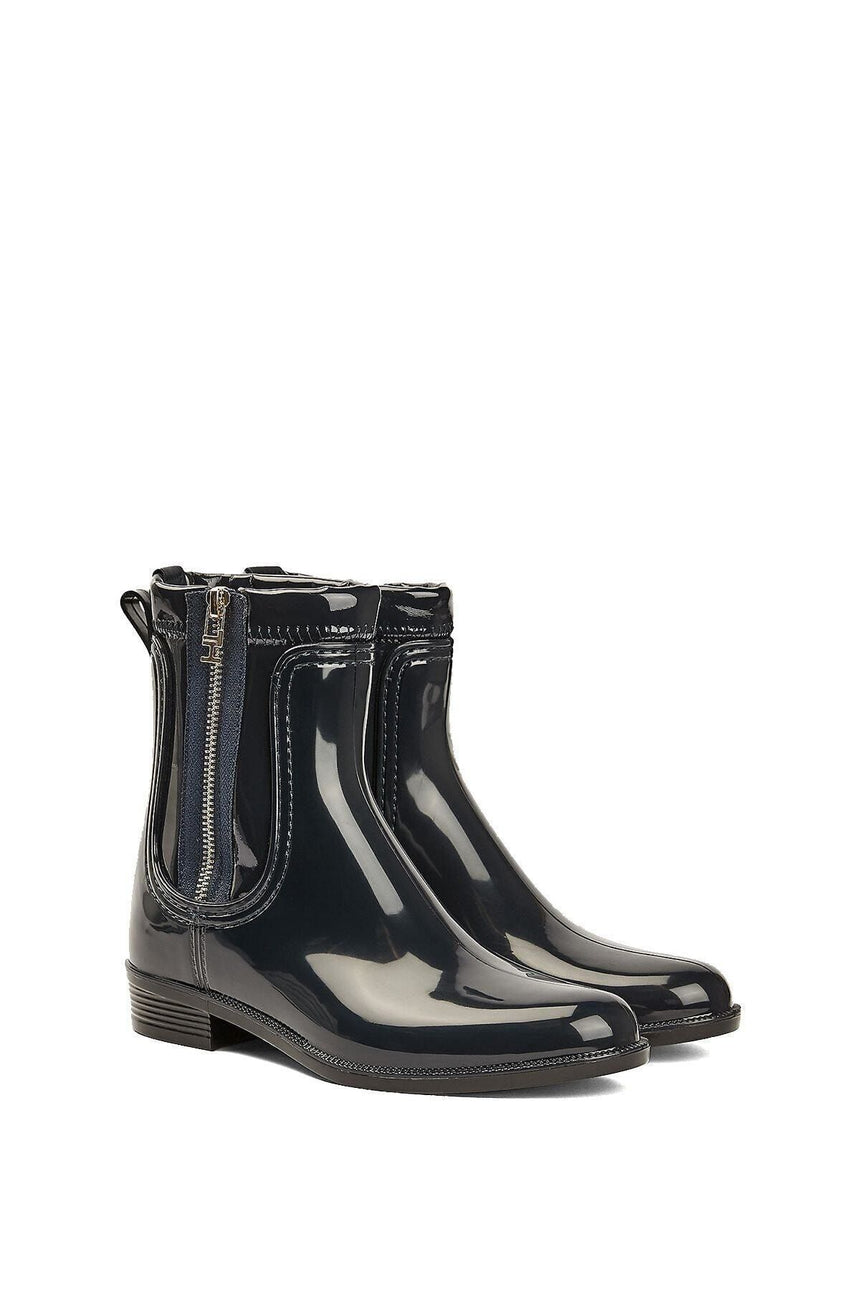 Tommy Hilfiger Tommy Glossy Rainboot Kadın Yağmur Botu Desert Sky