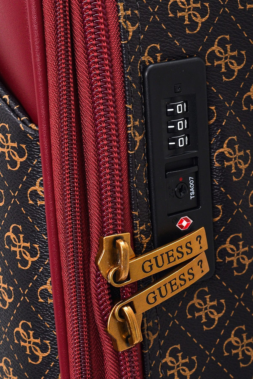 Guess Izzy Beauty Case Orta Boy Valiz Black Gold