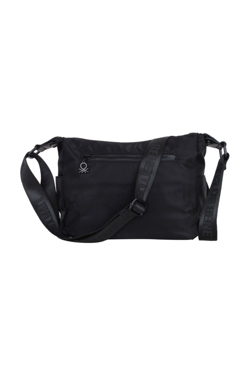 Benetton Çok Gözlü Çapraz Askılı Kadın Çantası Siyah