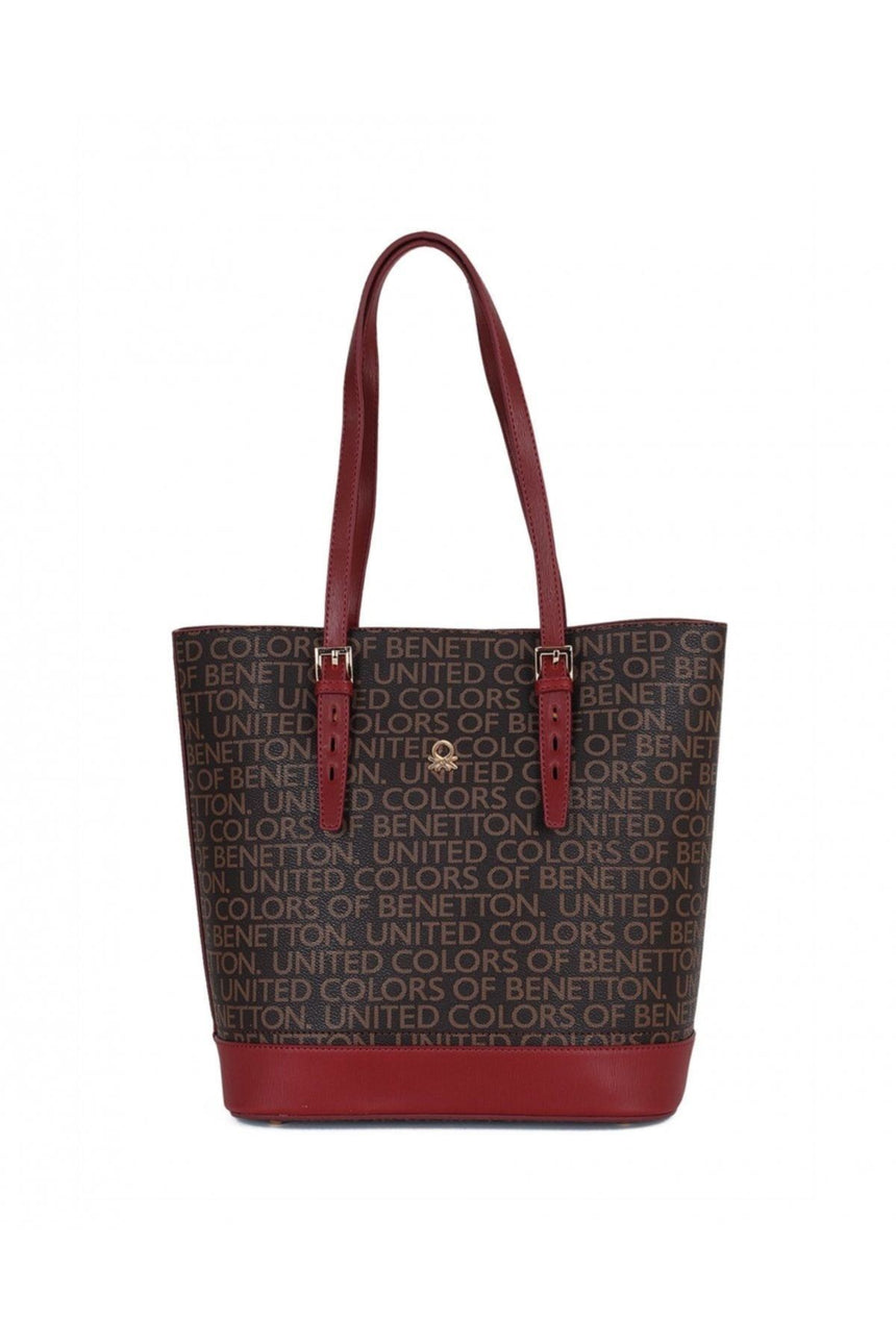Benetton Mono Kadın Omuz Çantası Kahve - Bordo