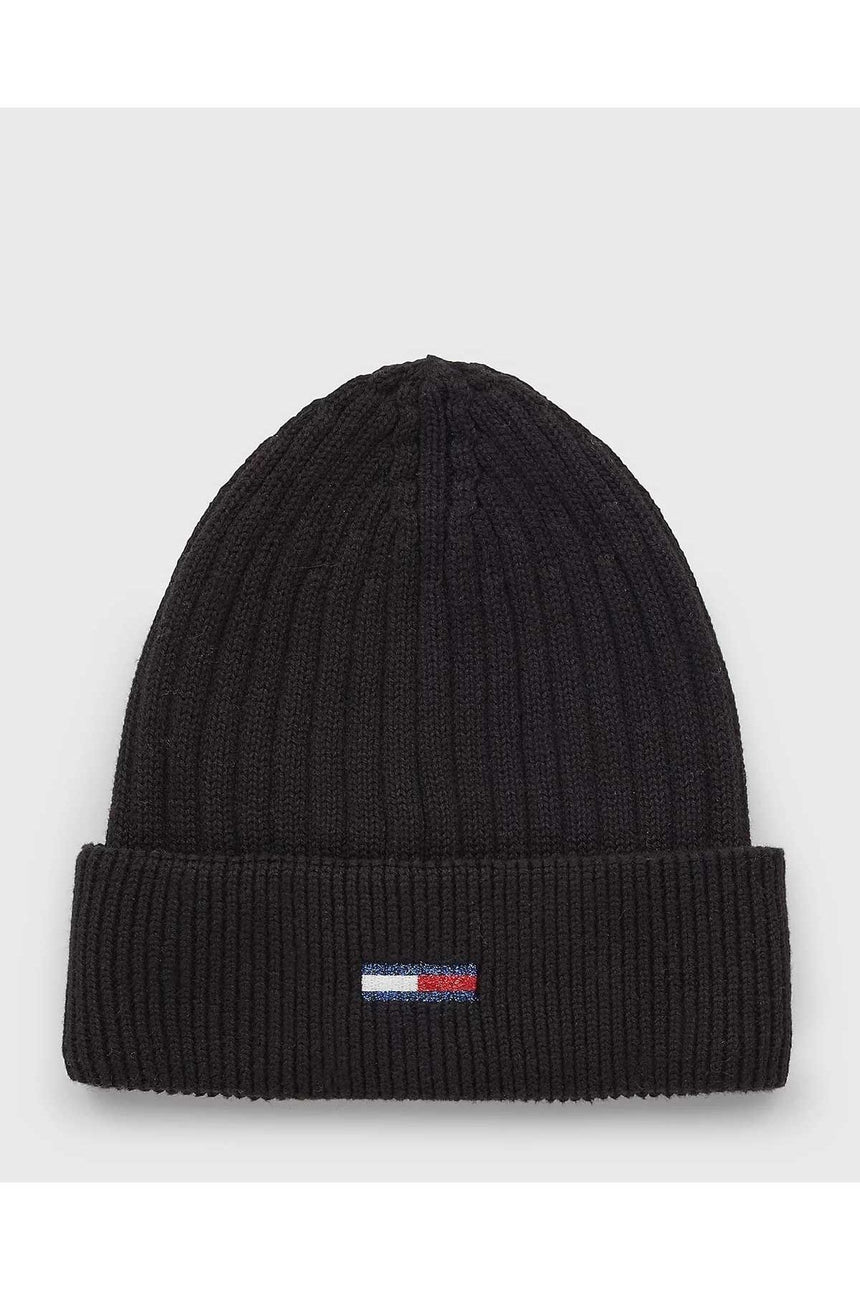 Tommy Hilfiger Knitted Hat Kadın Bere Black