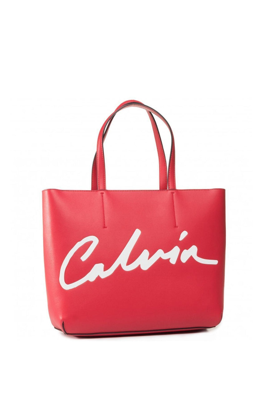 Calvin Klein Sculpted Shopper Kadın El Çantası RACING RED