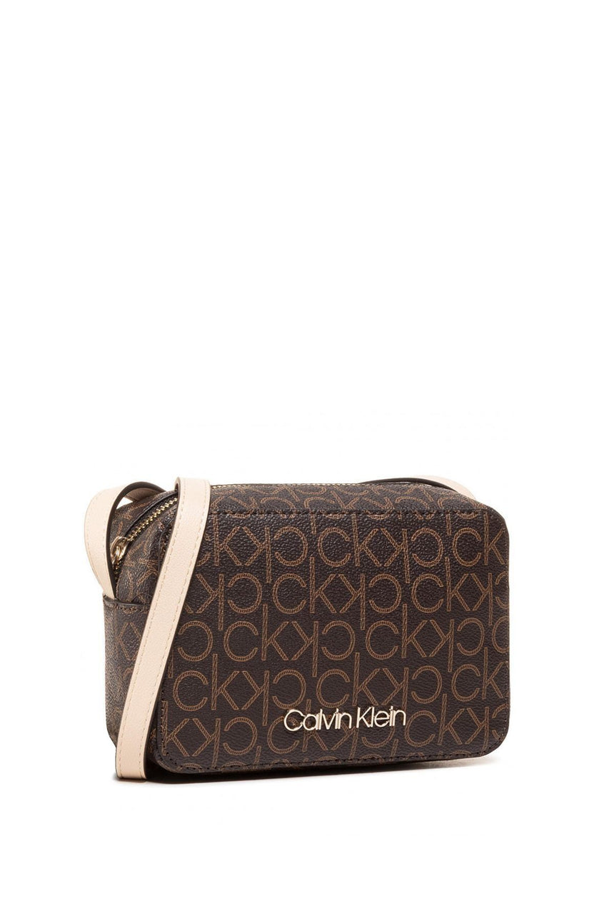 Calvin Klein Camera Bag Çapraz Askılı Kadın Çantası Brown Mono Mix