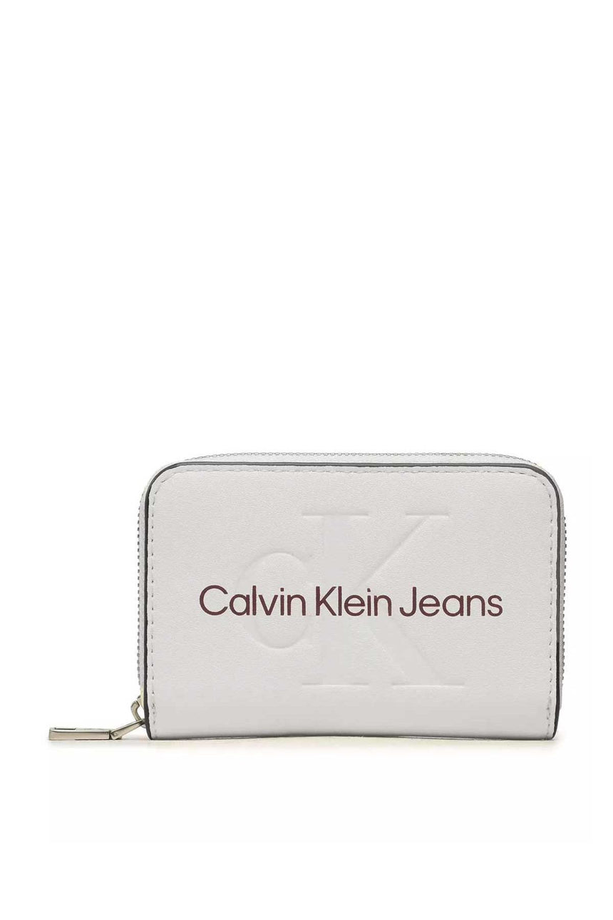Calvin Klein Accordion Zip Around Kadın Cüzdanı White