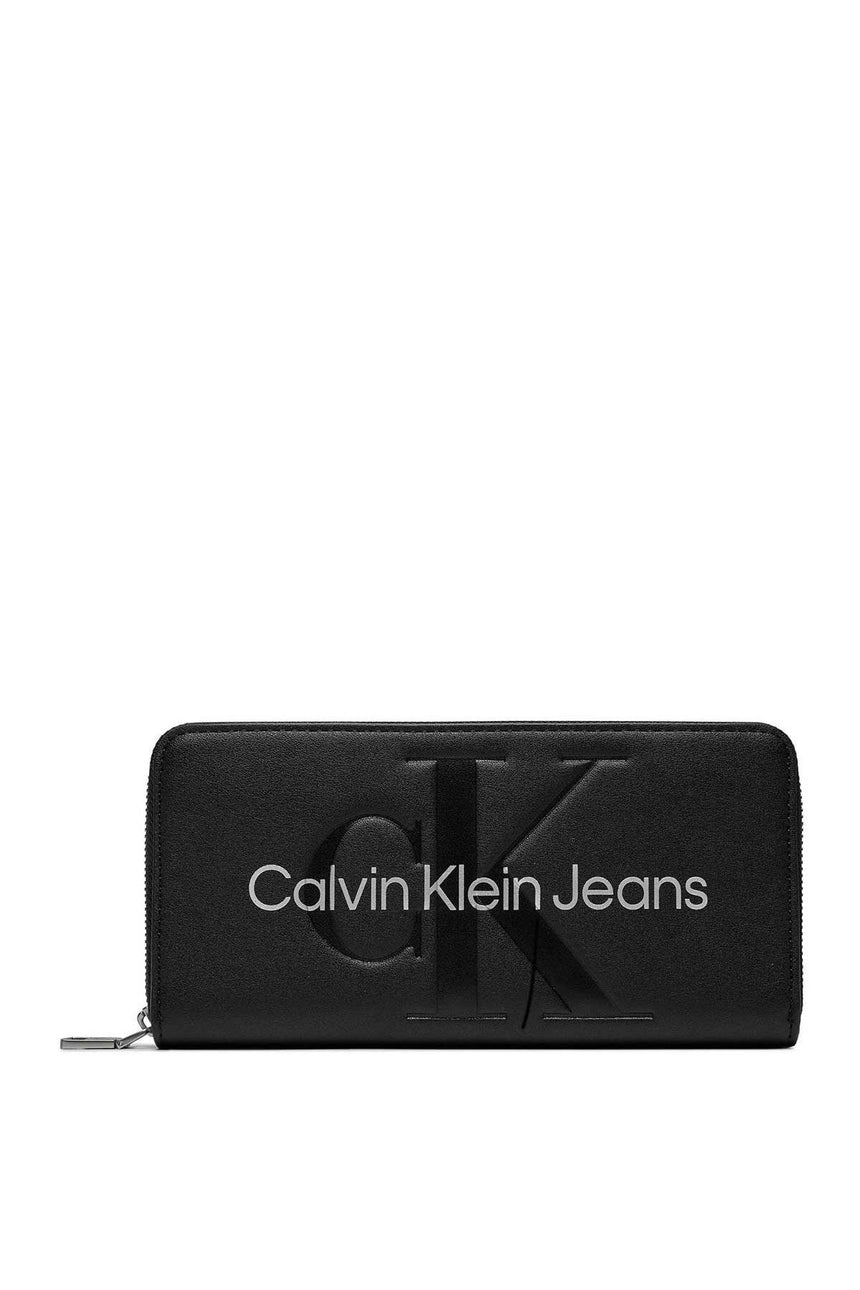Calvin Klein Sculpted Mono Zip Around Cüzdan Black