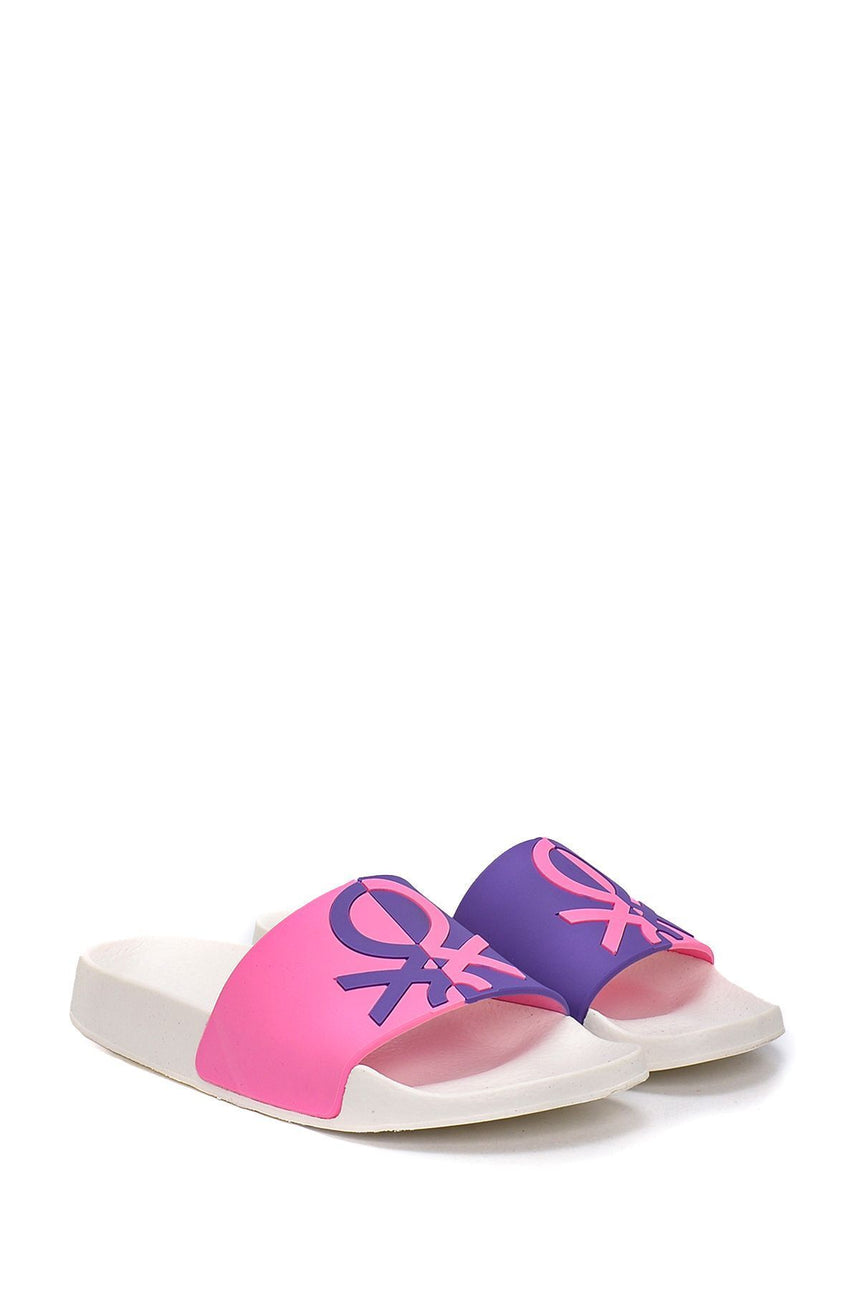 Benetton Kadın Terlik Beyaz - Lila