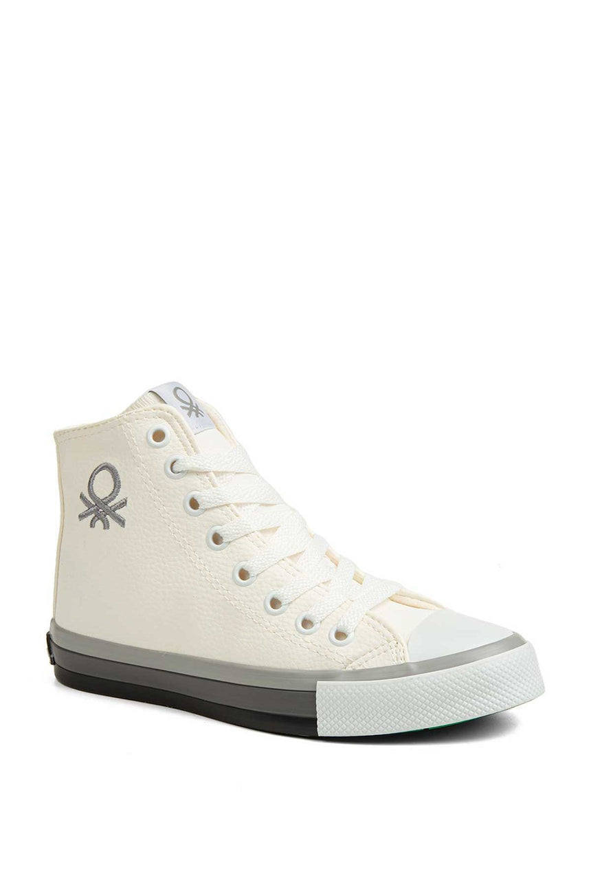 Benetton Kadın Sneaker Beyaz - Gri
