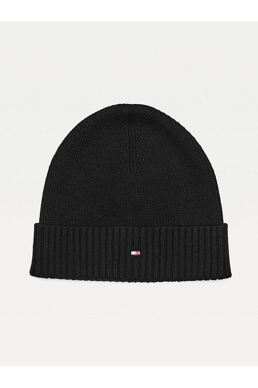 Tommy Hilfiger Pima Cotton Beanie Erkek Bere Black