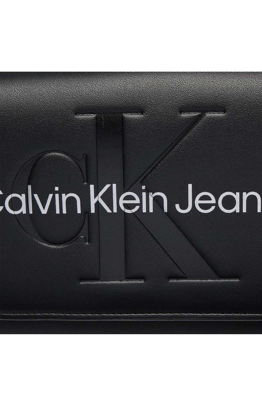 Calvin Klein Mono Flap Zincirli Çapraz Askılı Çanta Black