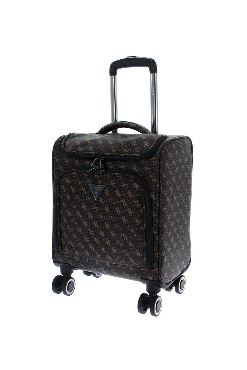 Guess Divvy Wheeled Unders Kabin Boy Valiz Brown Mono