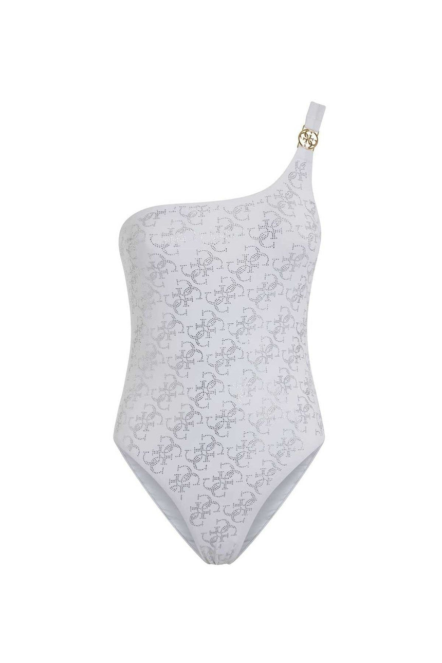 Guess One Piece Beachwr Kadın Mayo Pure White
