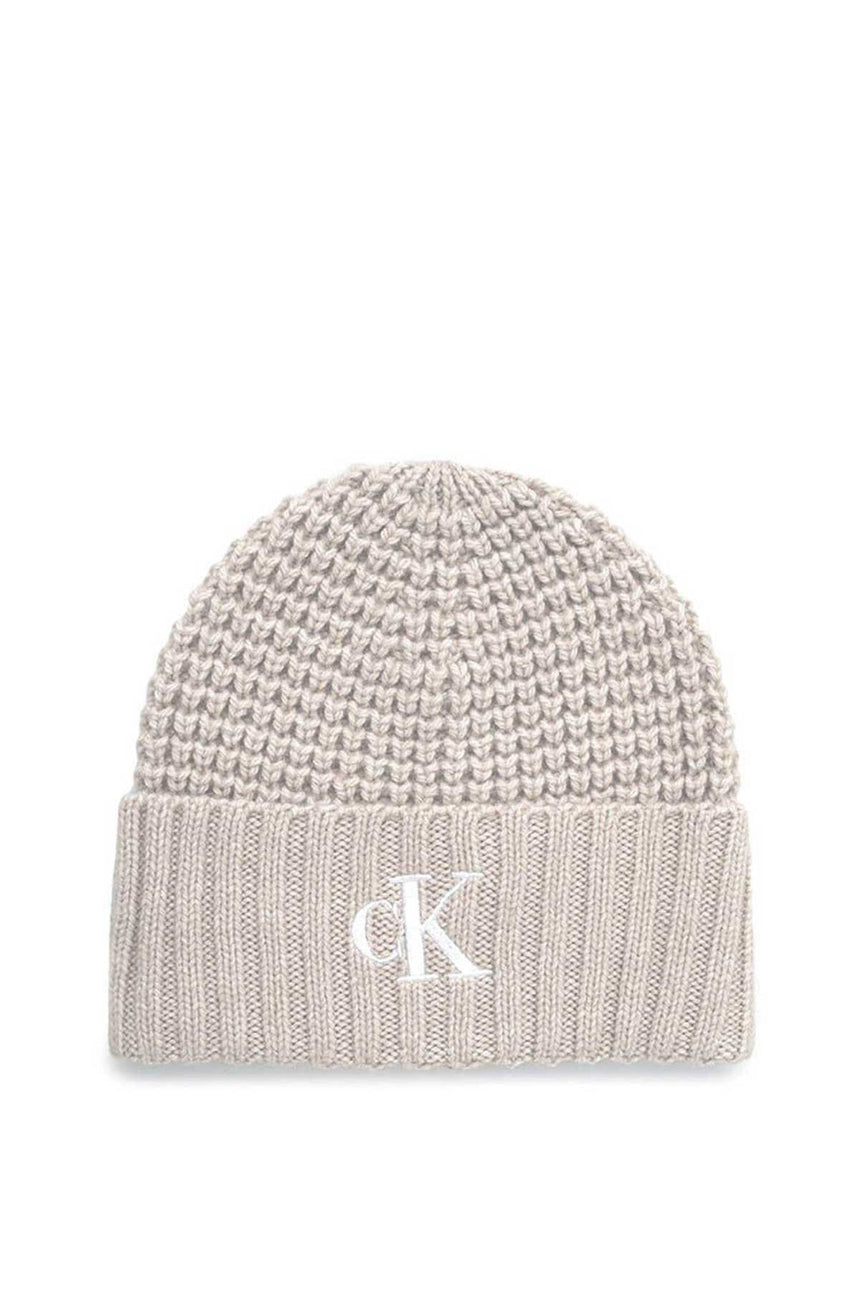 Calvin Klein Beanie Kadın Bere Eggshell