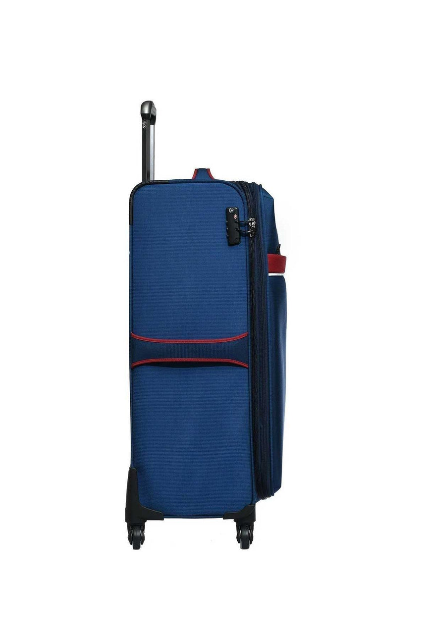 Us Polo Assn Kumaş Büyük Boy Valiz Lacivert - Kırmızı