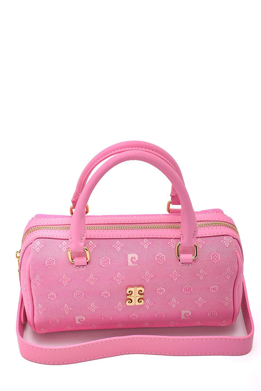 Pierre Cardin Monogram Kanvas Mini Çapraz Askılı Kadın Çantası Şeker Pembe