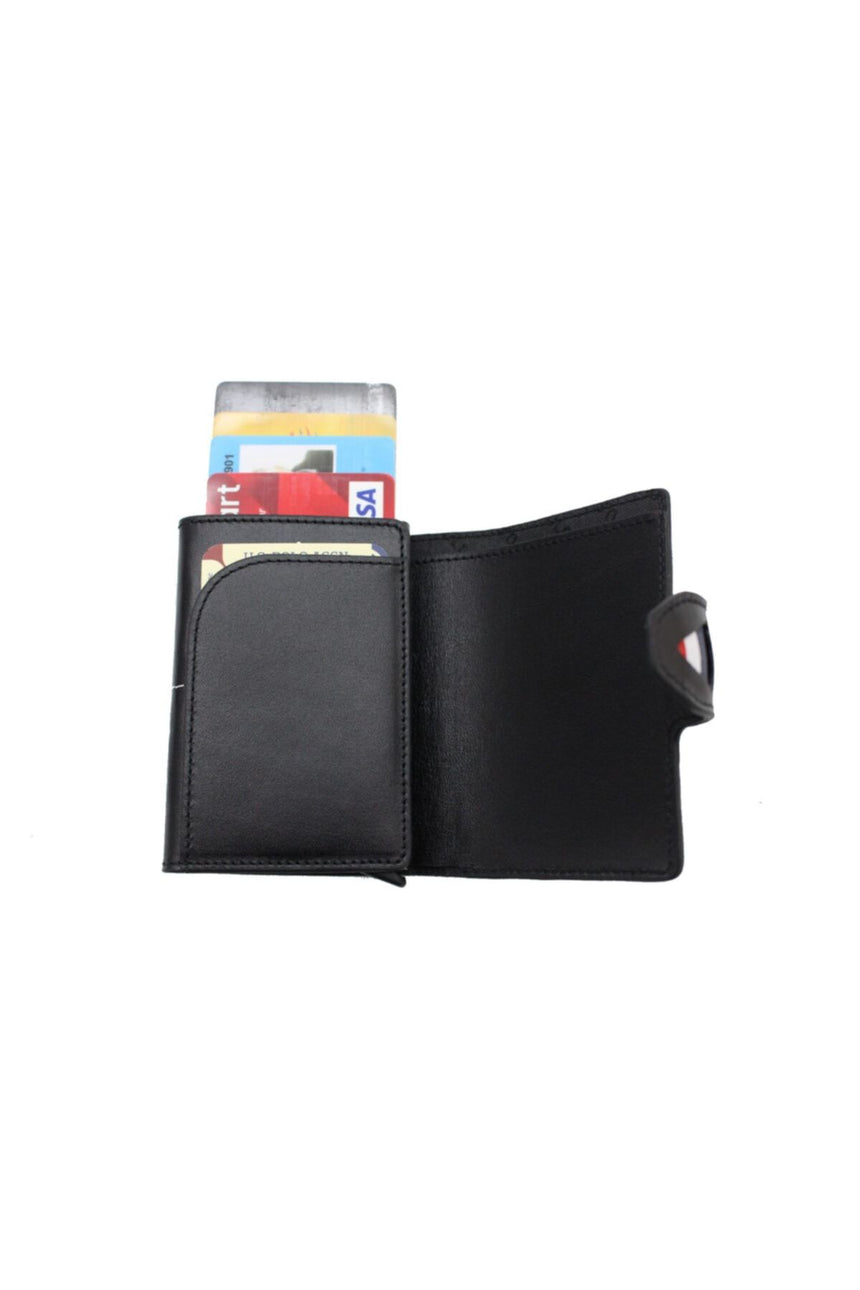 Us. Polo Assn Kartlık Mekanizmalı Erkek Cüzdanı Siyah