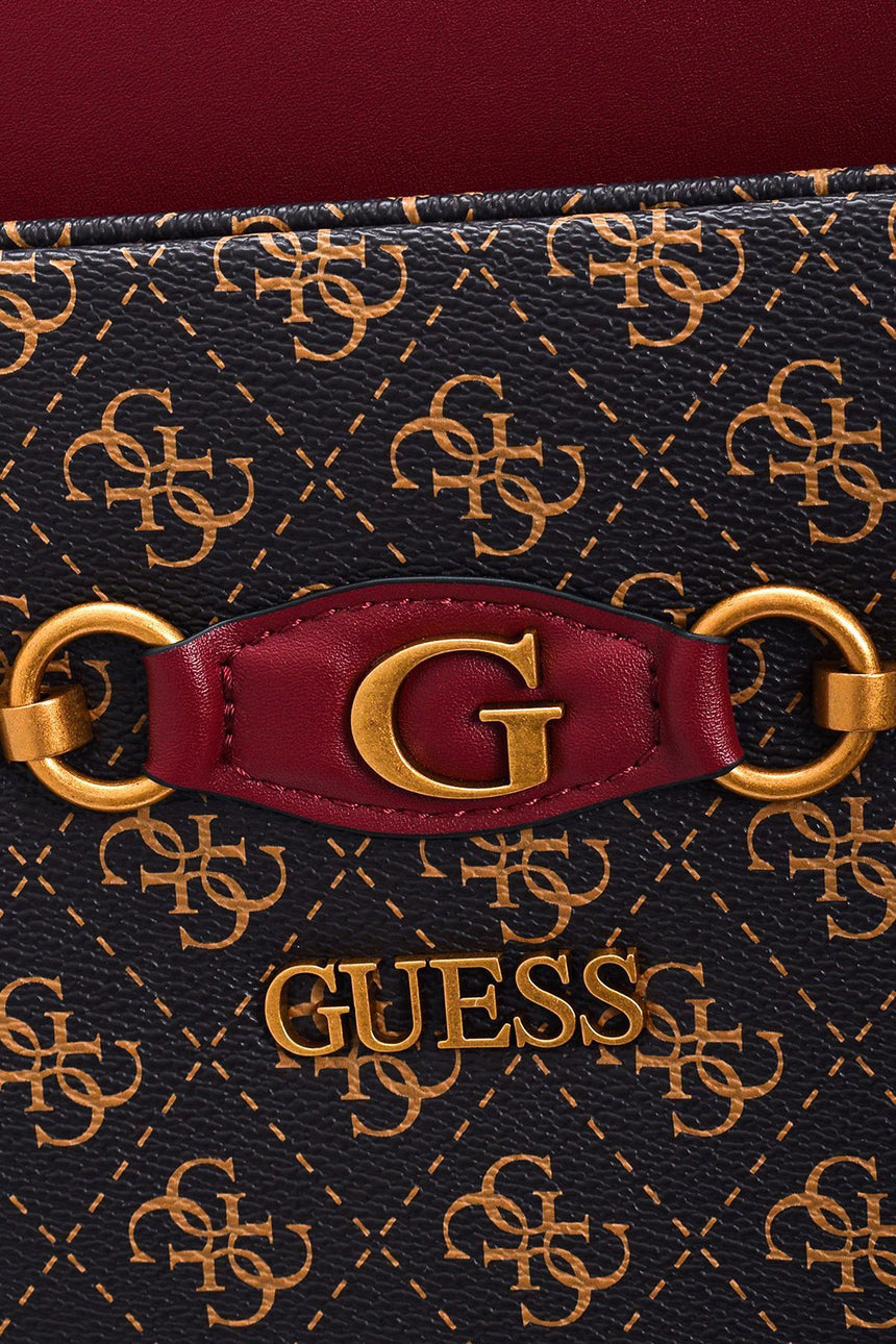 Guess Izzy Beauty Case Orta Boy Valiz Black Gold