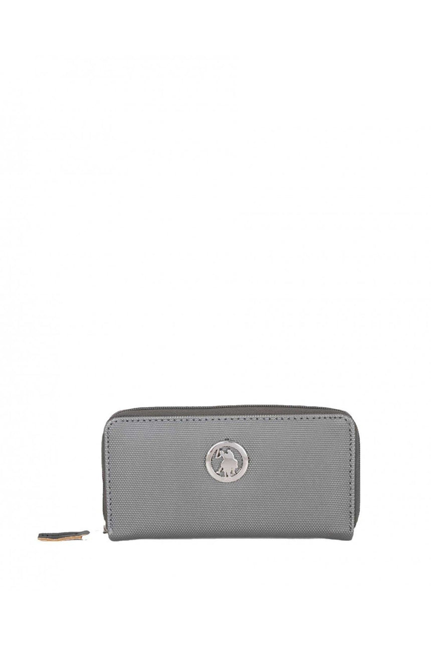 Us Polo Assn Metal Logolu Kadın Cüzdanı Füme