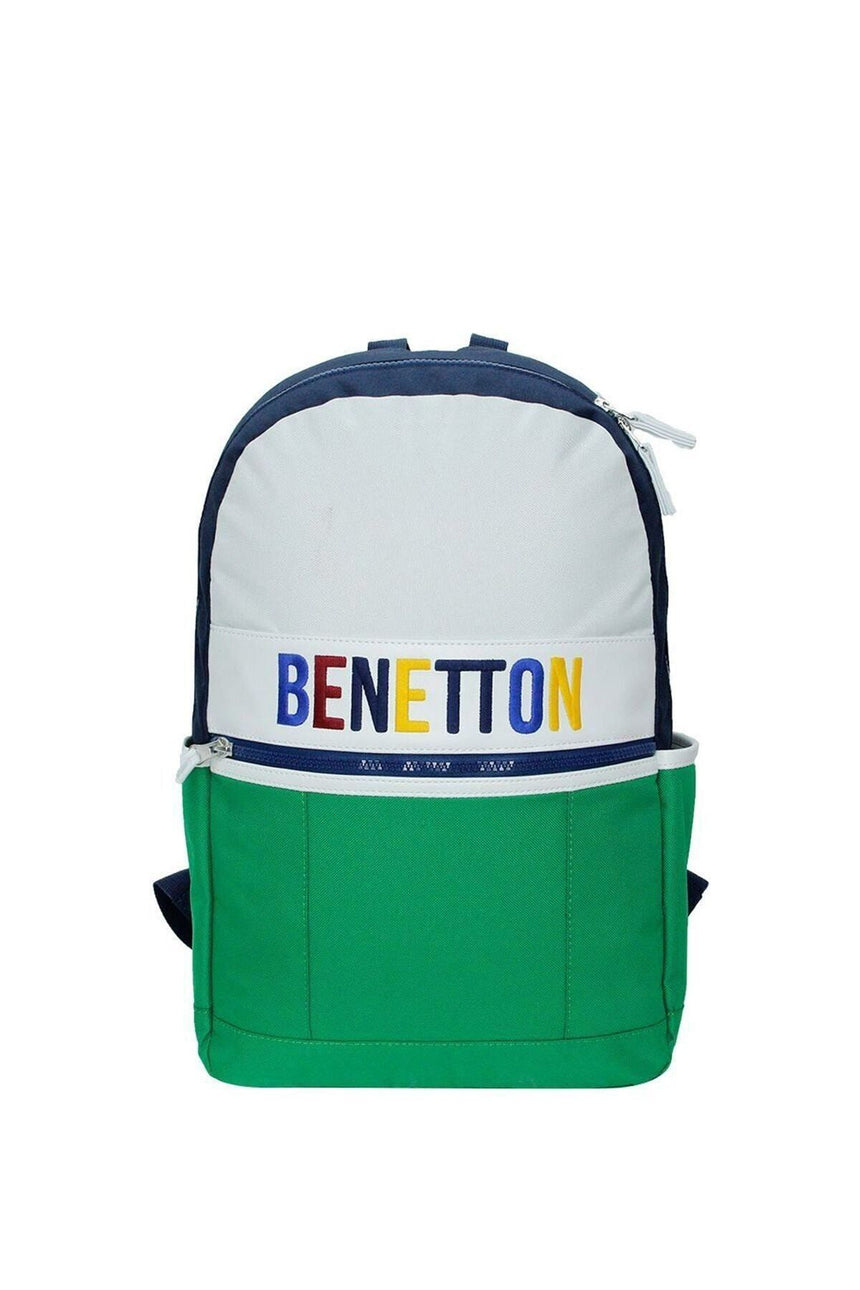 Benetton Ön Cepli Sırt Çantası Lacivert - Yeşil