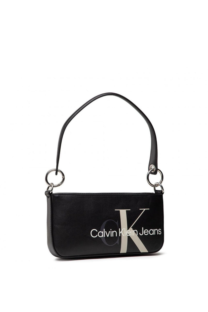 Calvin Klein Kadın Oymalı Monogram Çapraz Çanta Black