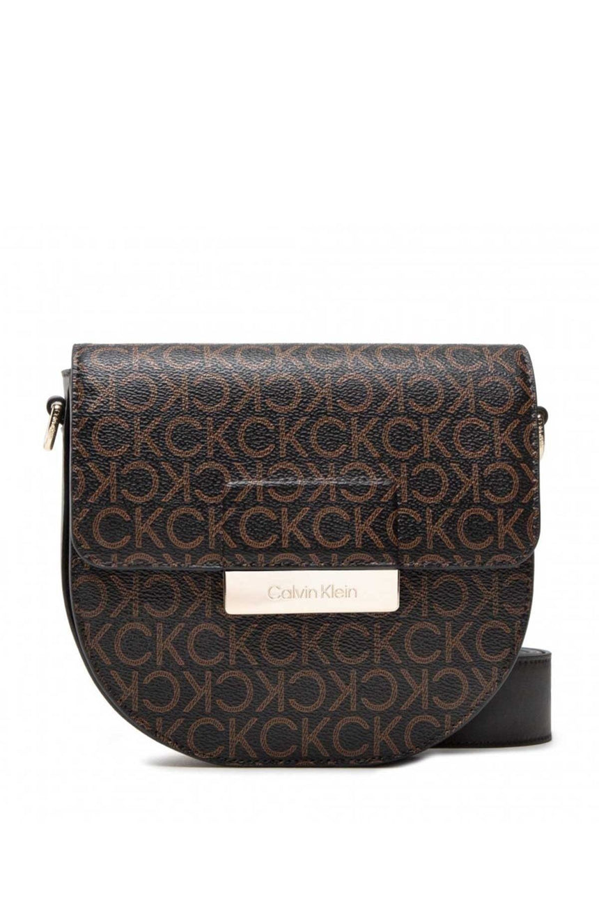 Calvin Klein Ck Core Saddle Bag Sm Mono Kadın Askılı Omuz Çantası Brown Mono
