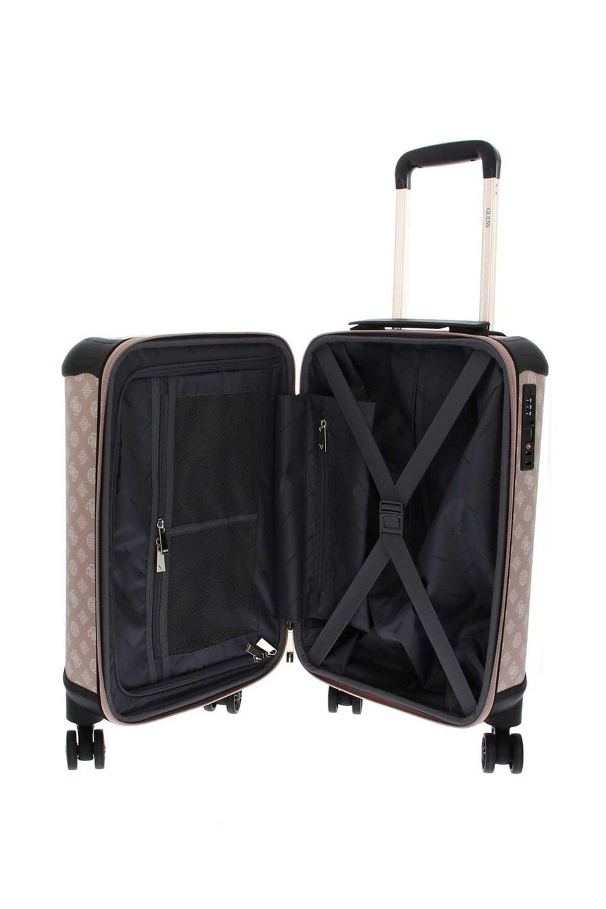 Guess Wilder 18 In 8-Wheel Kabin Boy Valiz Espresso Logo