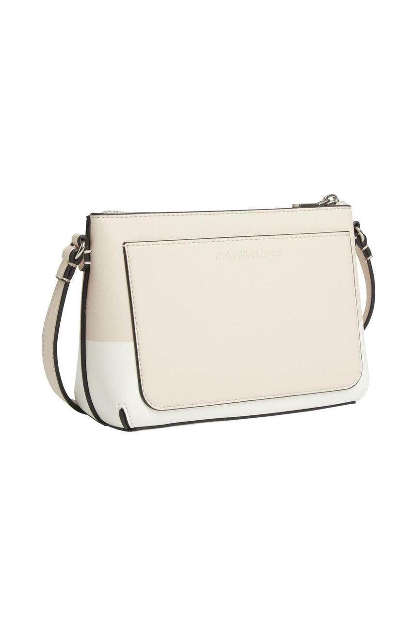 Calvin Klein Camera Pouch Bags Çapraz Askılı Kadın Çantası Tuscan Beige / White