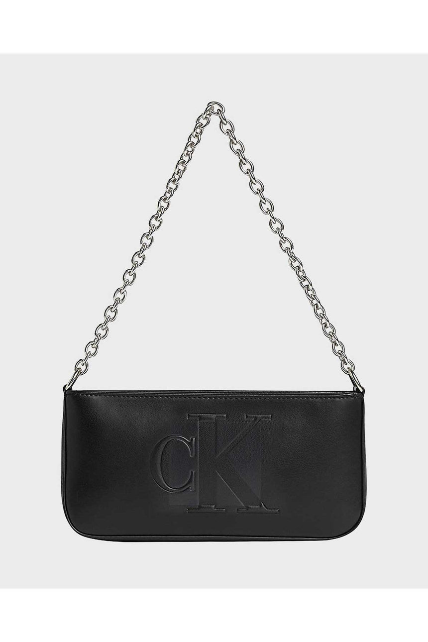 Calvin Klein Fermuarlı Zincir Askılı Kadın Omuz Çantası Black