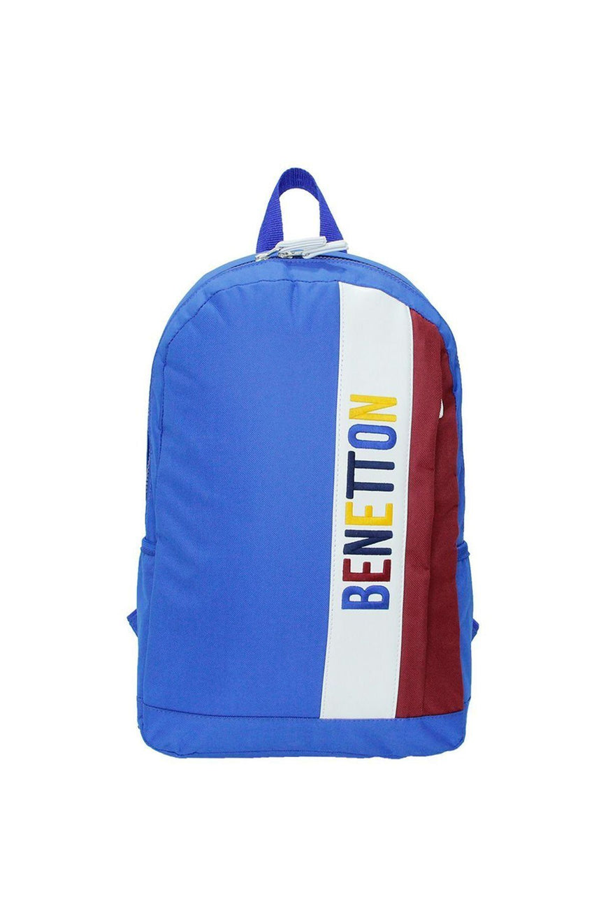 Benetton Dikey Ön Cepli Sırt Çantası Mavi - Bordo