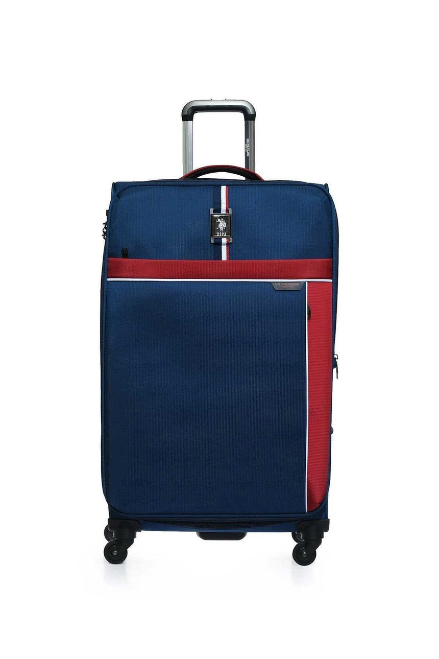 Us Polo Assn Kumaş Büyük Boy Valiz Lacivert - Kırmızı
