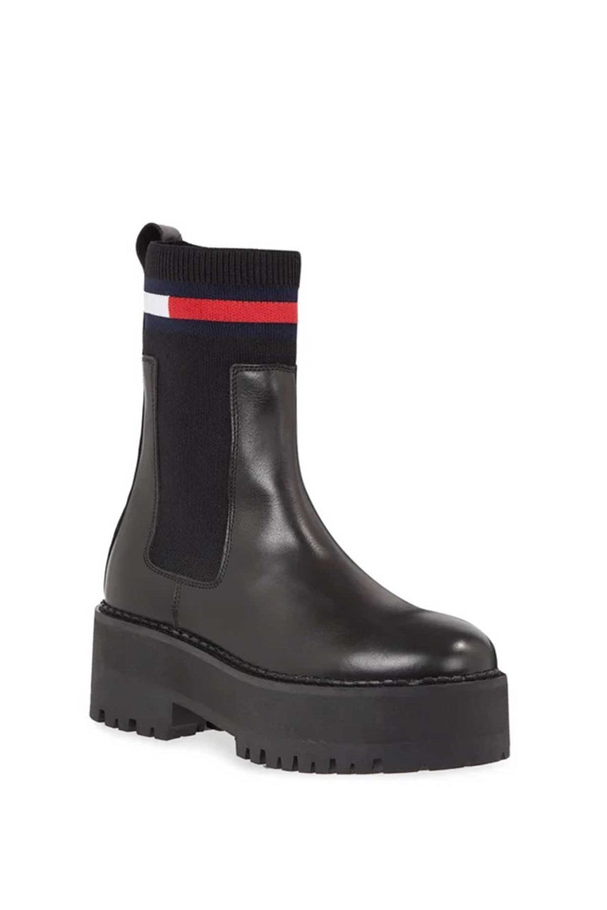 Tommy Hilfiger Flatform Chelsea Low Boot Black